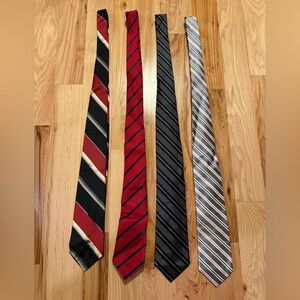 Jos. A. Bank Striped Tie Collection - Red, Black, Gray, Cream